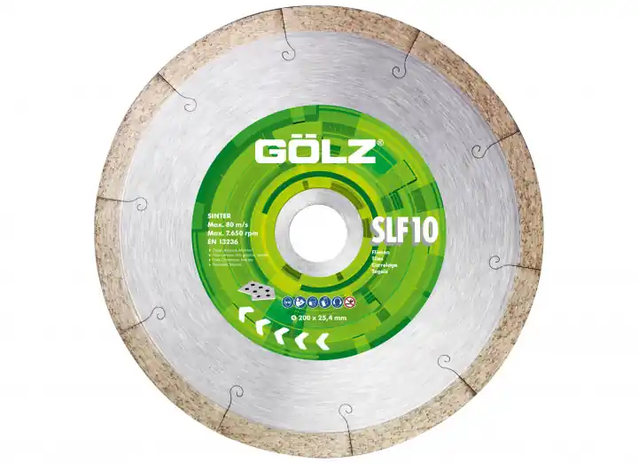 Gölz 04973080125 SLF10 Lame de scie diamantée Carreaux, Granit sec 125 x 22.2 mm