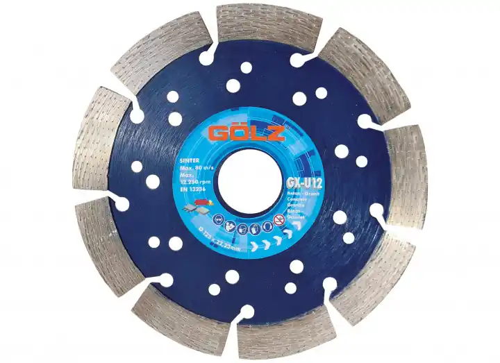 Gölz GX-U12115 GX-U12 Lame de scie diamantée Universelle 115 x 22,2 mm