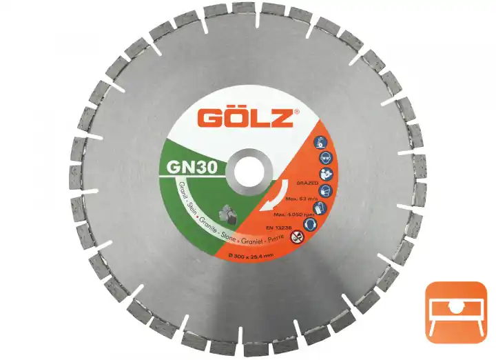 Gölz GN30600 GN30 Lame de scie diamantée Silent Granite Hardstone 600 x 60.0 mm