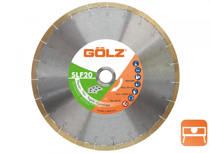 Gölz 04973070301 SLF20 Lame de scie diamantée Carreaux Céramique 300 x 25.4 mm