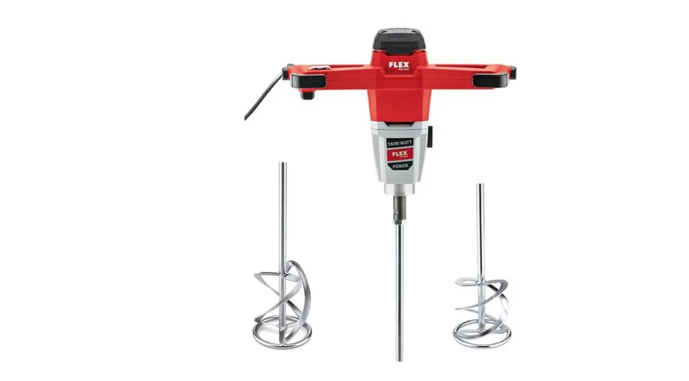 Flex-tools 531037 MXE1602 + WR2 160 mixer 1600 Watt avec 2 vitesses et interrupteur de vitesse + WR3R mixing guard