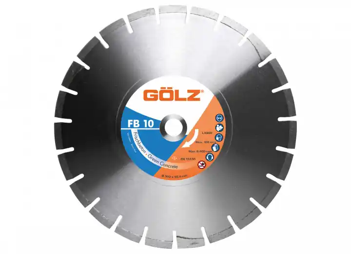 Gölz 04972700351 Lame de scie diamantée FB10 Béton frais 350 x 25,4 mm