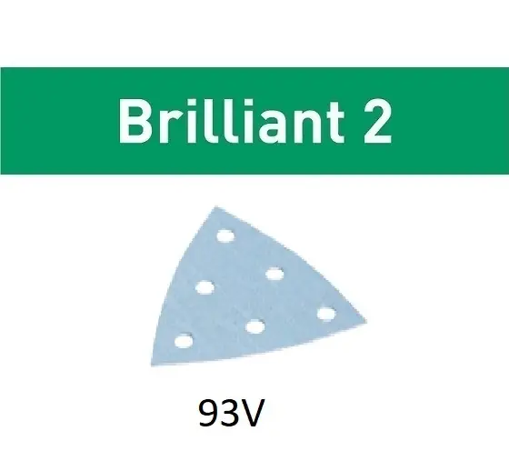 Festool Accessoires 492893 Brilliant 2 feuilles abrasives STF V93/6 P400 BR2/100