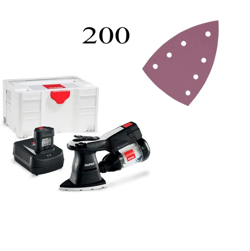 Rupes 165902INTRODUCTIEACTIE HSS73 Delta Ibrid Battery Sander 18V 2.5Ah dans systainer + 200 feuilles abrasives