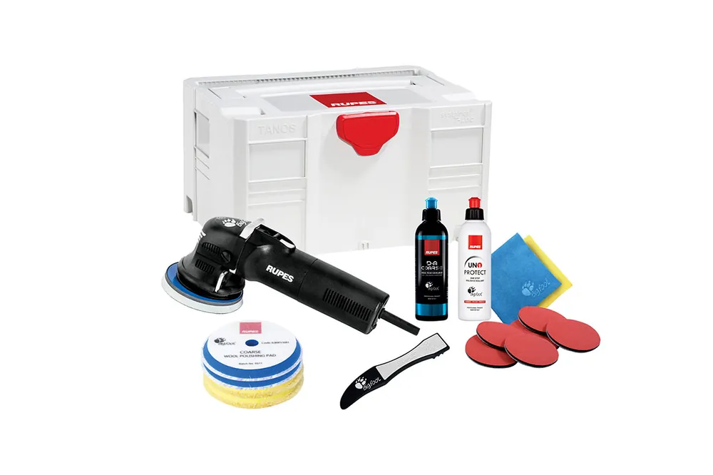 Rupes RU-LHR12E/BOX LHR12E/BOX Bigfoot Duetto Kit Polisseuse excentrique 125mm en systainer