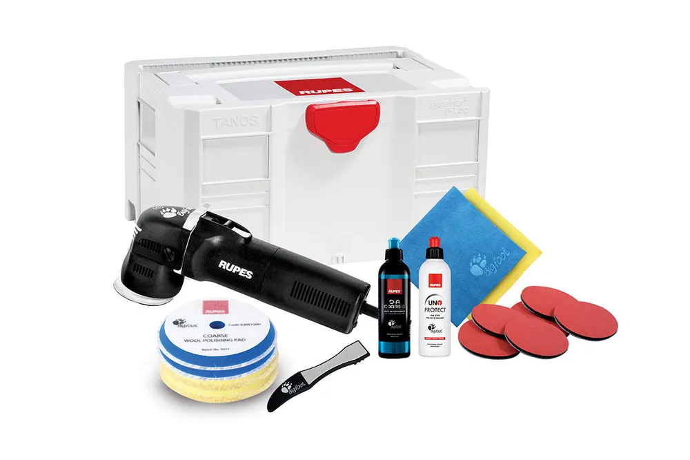 Rupes RU-LHR75E/BOX Lhr75EBOX Bigfoot Mini Kit Deluxe Eccentric Polisher Set 75mm in systainer