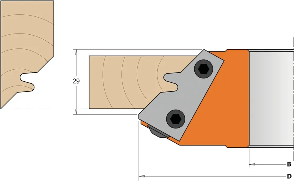CMT 695.011.01 Couteau profilé pour coupe d‘onglet à 90