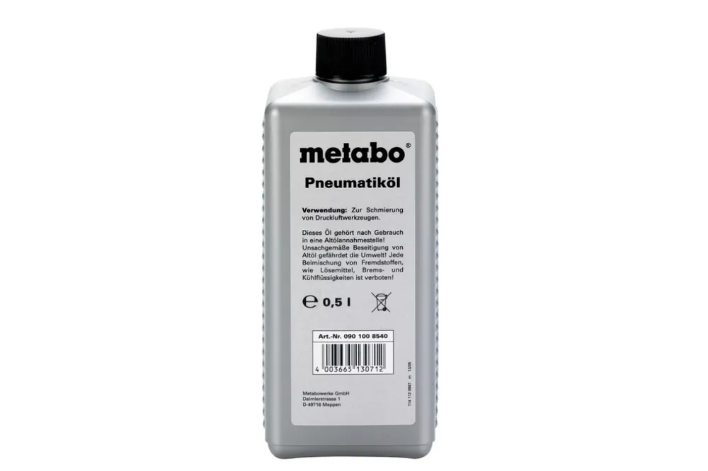 Metabo Accessoires 901008540 901008540 Huile spéciale 0,5l pour outils à air comprimé