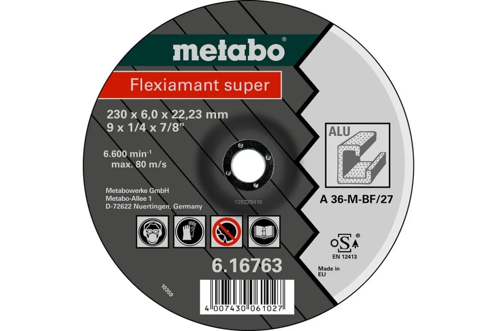 Metabo Accessoires 616763000 Disque abrasif Ø 230x6.0x22.2 non ferreux Flexiamant super