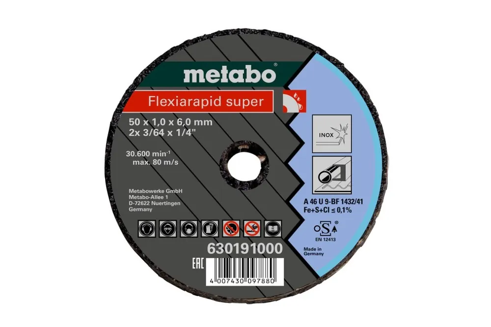 Metabo Accessoires 630191000 Disque à tronçonner 50x1,1 x 6mm