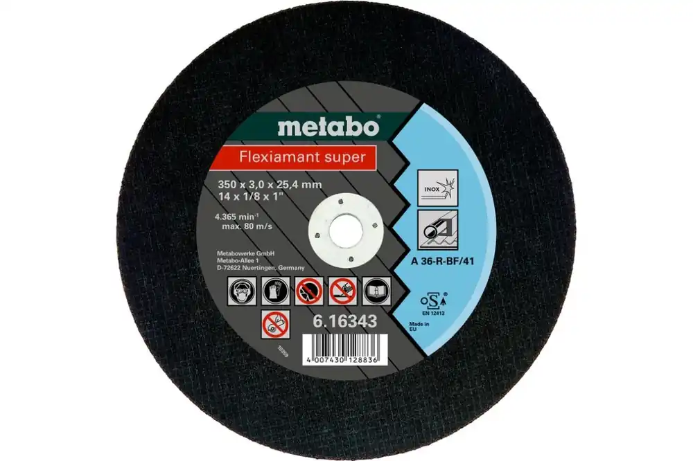 Metabo Accessoires 616343000 Disque à tronçonner Ø 350x3,0x25,4mm acier inoxydable Flexiamant super