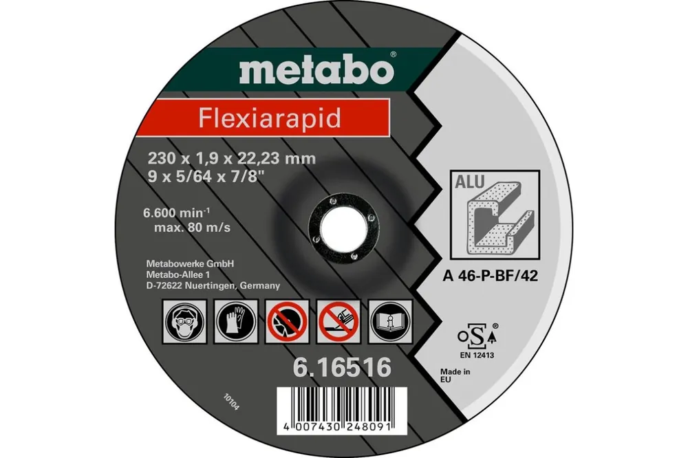 Metabo Accessoires 616513000 Disque à tronçonner Ø 125x1,0x22,23 mm Aluminium Flexiarapid