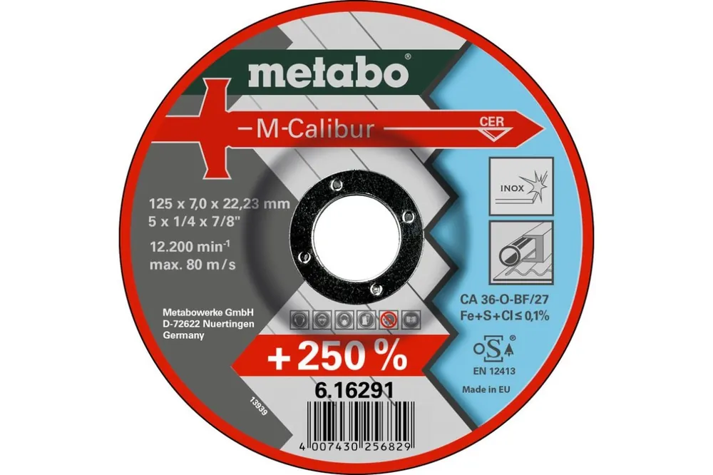 Metabo Accessoires 616291000 M-Calibur Disque abrasif Ø 125x7.0x22.23 mm
