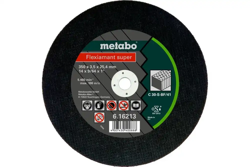 Metabo Accessoires 616212000 Disque à tronçonner Ø 300x3,0x25,4mm pierre Flexiamant super