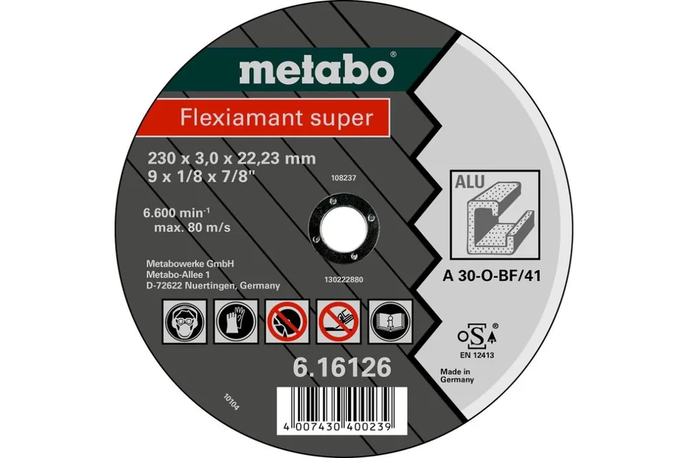 Metabo Accessoires 616751000 Disque à tronçonner Ø 115x2,5x22,2mm non ferreux Flexiamant super