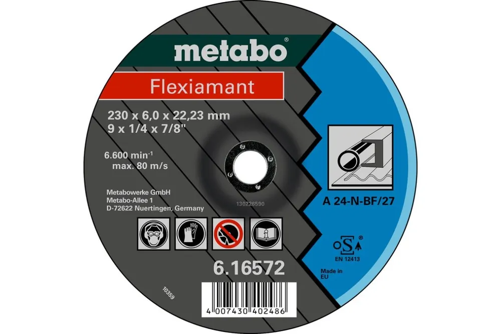 Metabo Accessoires 616680000 Disque abrasif Ø 125x4,0x22,2 acier Flexiamant