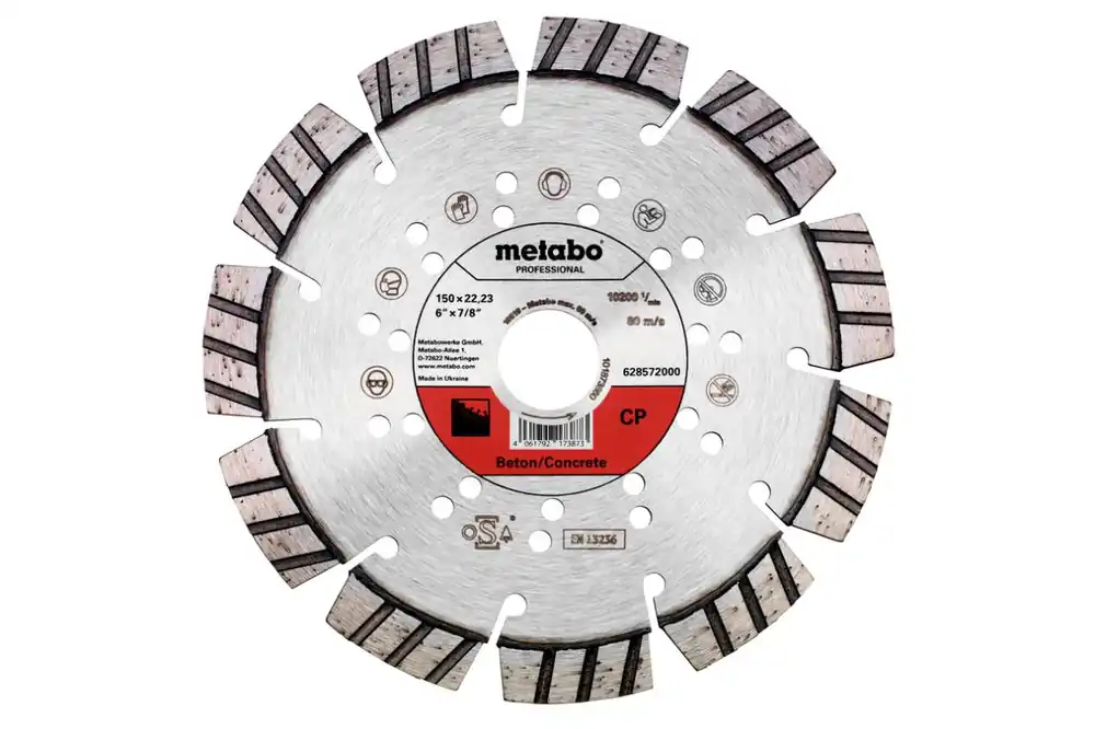 Metabo Accessoires 628572000 Meule diamantée Ø 150x22,23mm, "CP", Béton "professionnel"