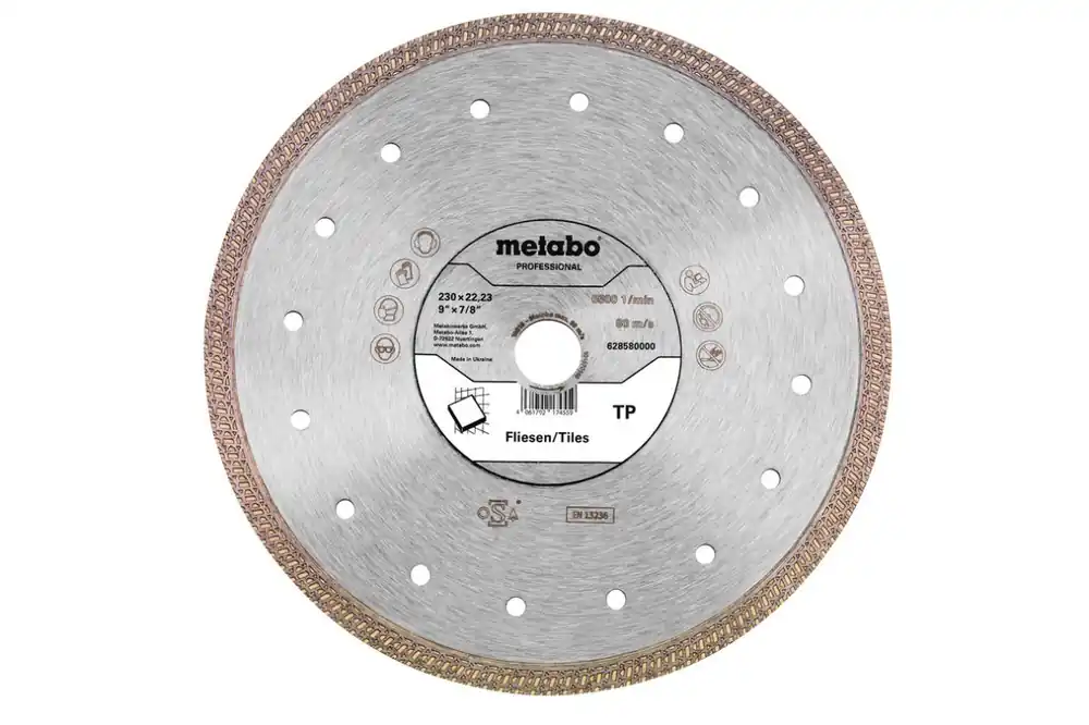 Metabo Accessoires 628580000 Disque abrasif diamanté Ø 230x22,23mm, "TP", Fliesen "professional"