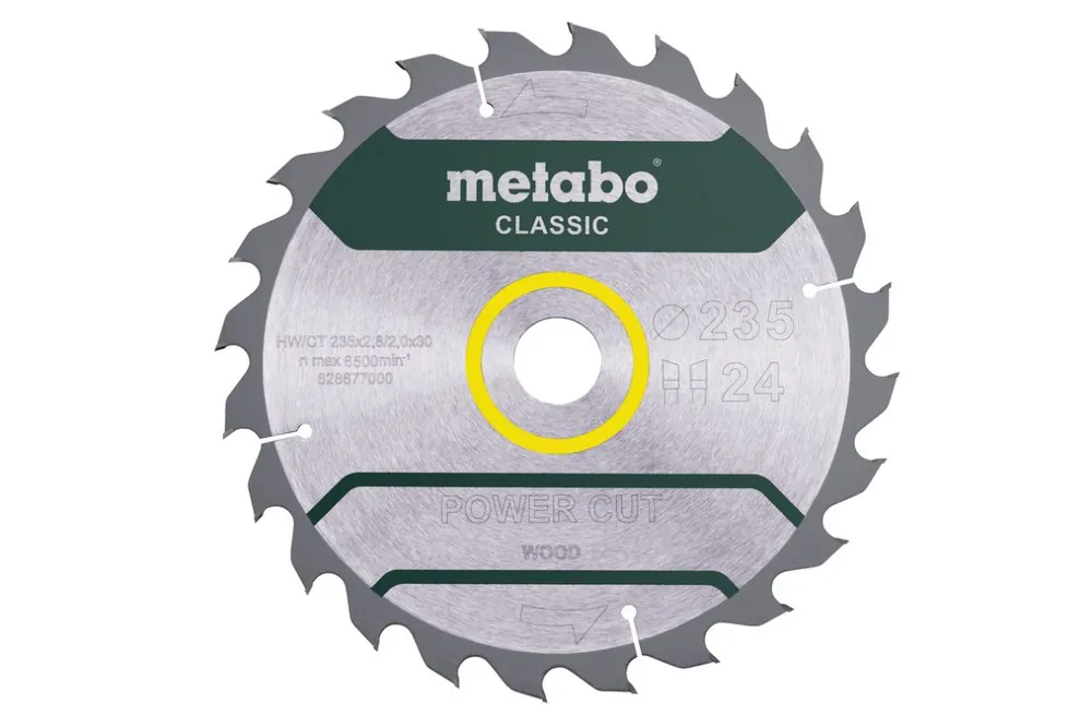 Metabo Accessoires 628677000 Lame de scie circulaire PowerCutClassic 235x30 24 WZ 18°