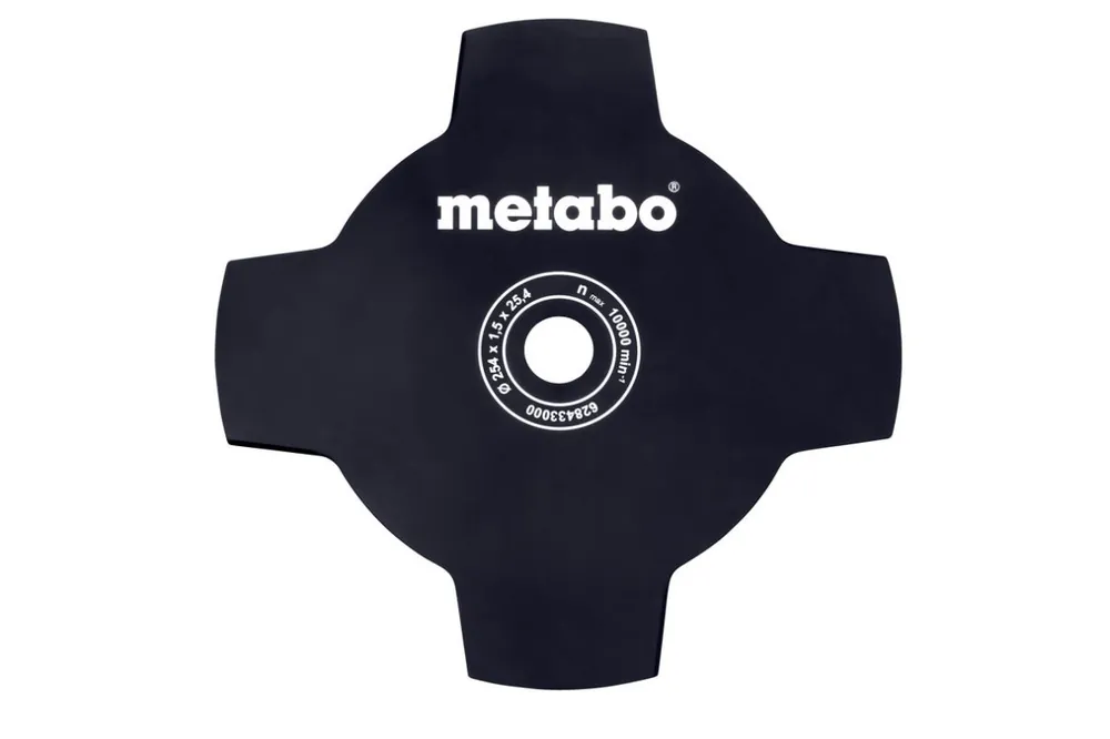 Metabo Accessoires 628433000 Lame à herbe 4-cutter - pour débroussailleuses uniquement