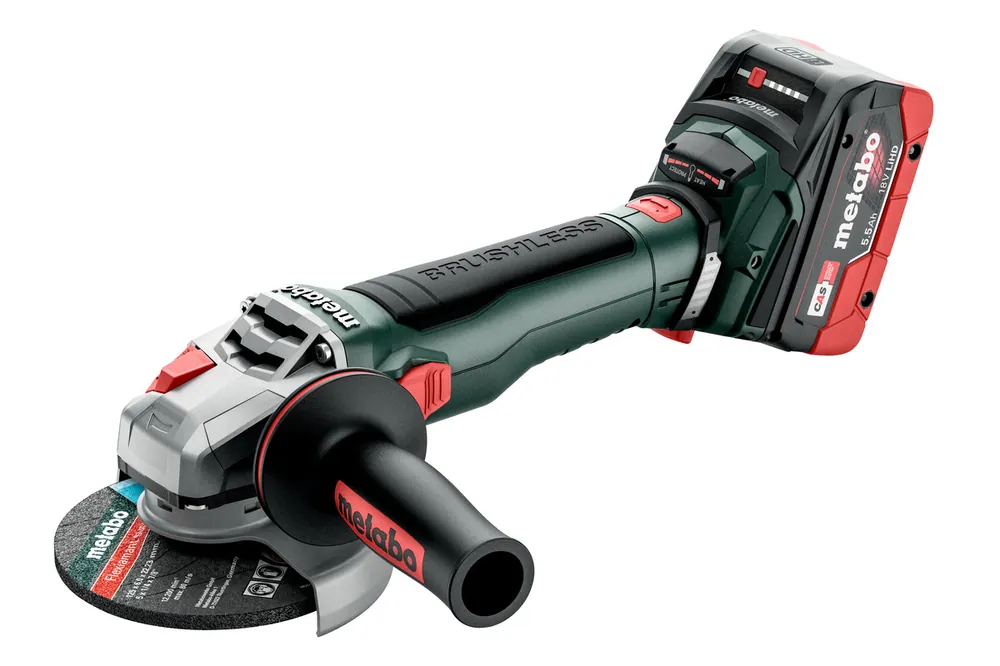 Metabo 613054660 WB 18 LT BL 11-125 Quick Accu grinder 18 Volt 5.5 AH Li-ion