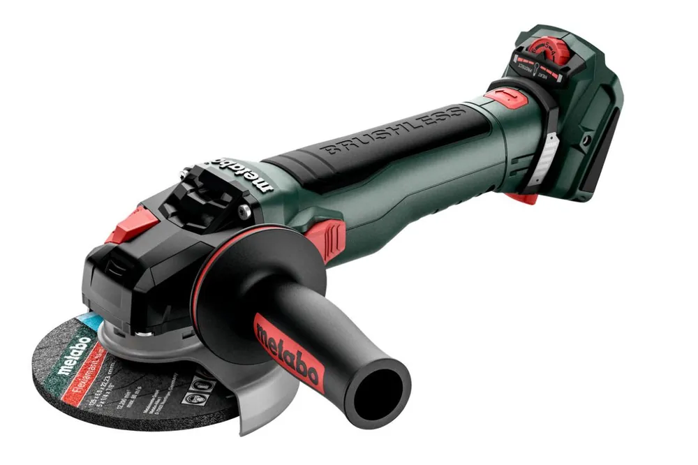 Metabo 613091850 WVB 18 LT BL 11-125 Quick Inox body Accu grinder 18 volts excl. batteries""s charger