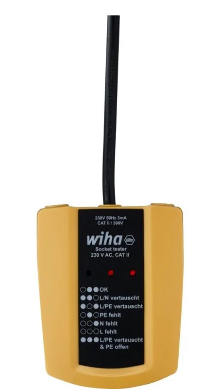 Wiha 45220 Testeur de prises 230 V AC, CAT II