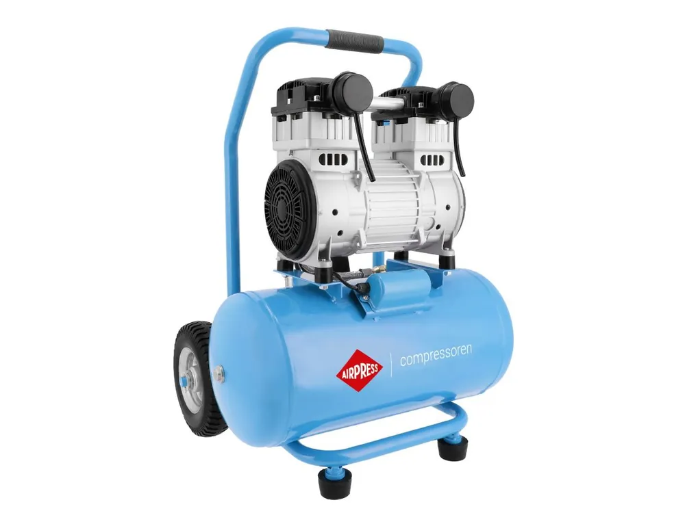 Airpress 36862 Compresseur silencieux sans huile LMO 25-250 8 bar 2 hp/1,5 kW 150 l/min 24 l