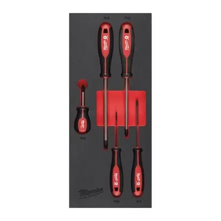 Milwaukee Accessoires 4932492393 Tournevis PH Set (5 pièces) en incrustation de mousse
