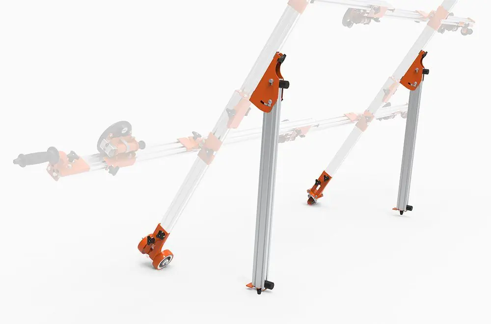 Battipav 13.802.18 Ensemble de supports avec roues pour système de convoyage Agile