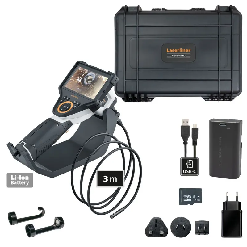 Laserliner 082.280A VideoFlex HD Duo Système d‘inspection vidéo professionnel