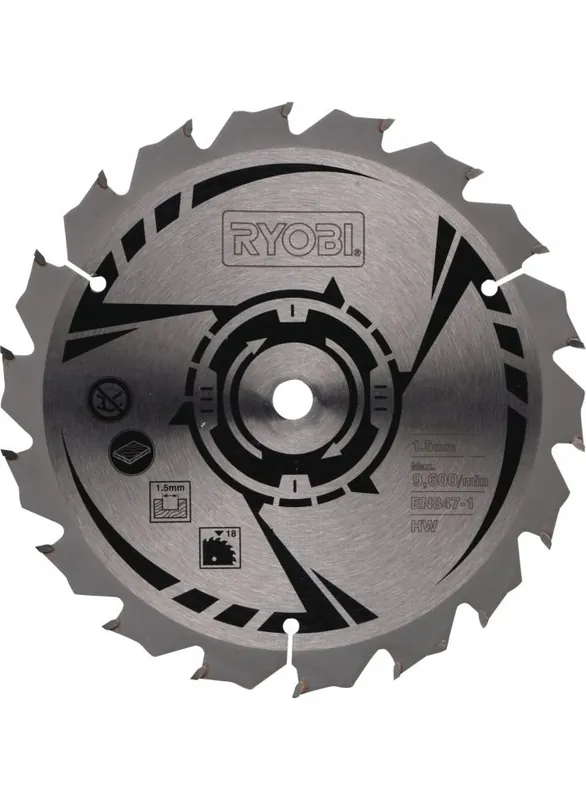 Ryobi Accessoires 5132002579 Lame de scie circulaire HM 150 x 10 x 18T