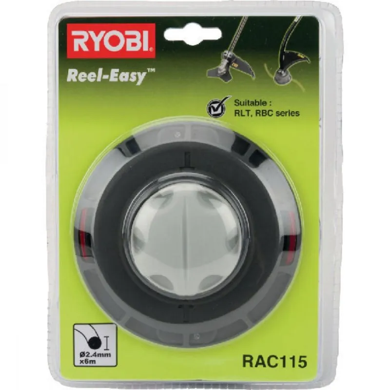Ryobi 5132002578 RAC115 Universal Reel Tête de coupe facile avec fil de coupe de 2,4 mm