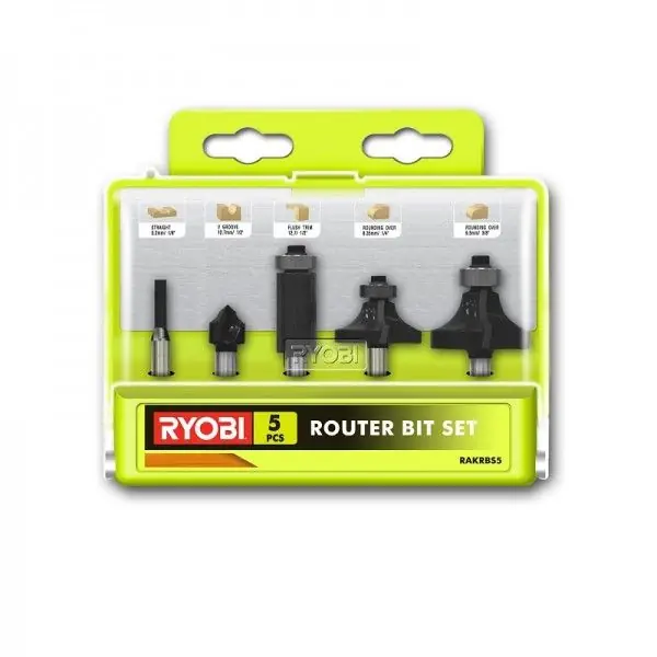 Ryobi Accessoires 5132003828 RAKRBS5 Jeu de toupies 5 pièces 6mm