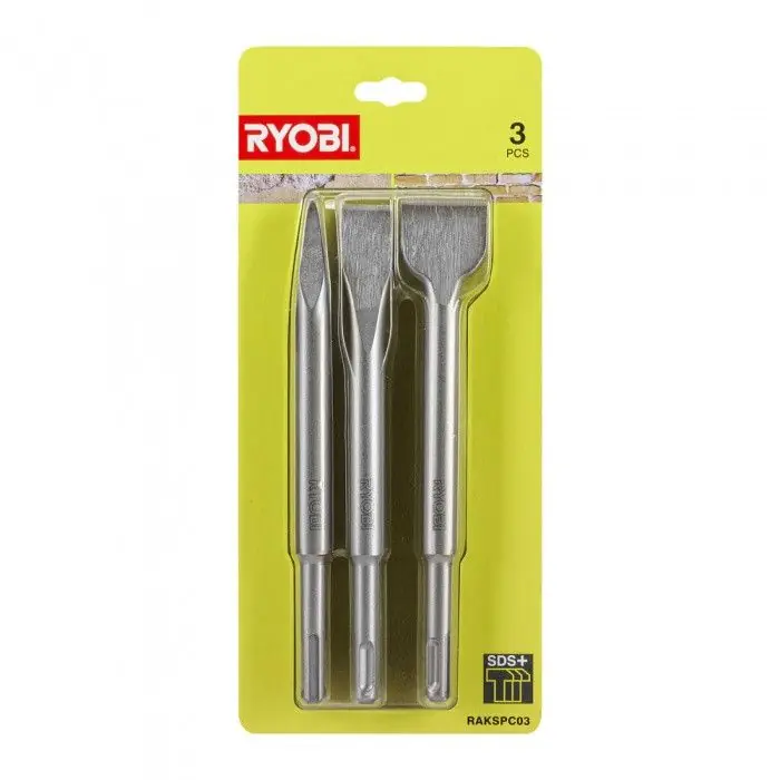 Ryobi Accessoires 5132004836 RAKSPC03 Jeu de forets SDS+ 3 pièces