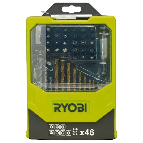 Ryobi Accessoires 5132002686 RAK46MIX Mèche de 46 pièces