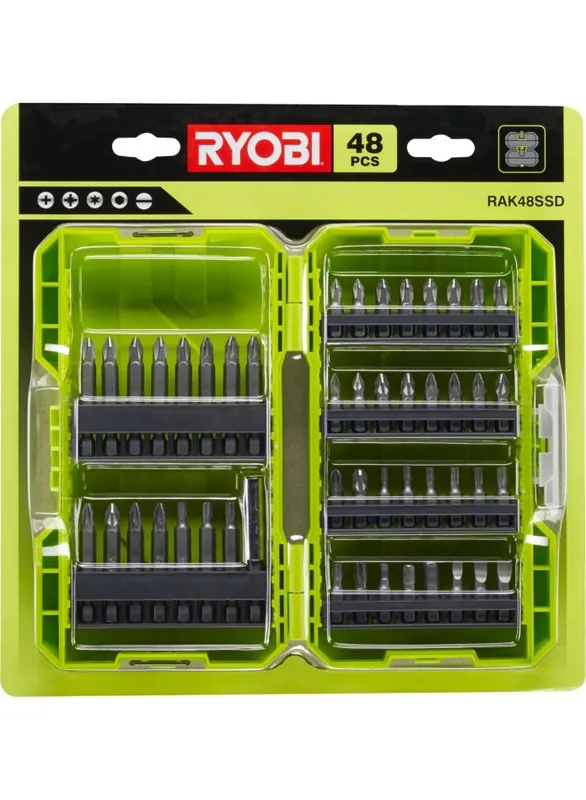 Ryobi Accessoires 5132003301 RAK48SSD Jeu de tournevis 48 pièces