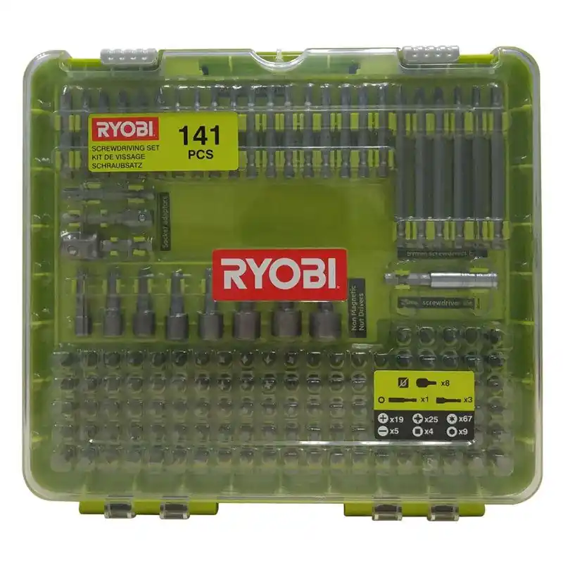 Ryobi Accessoires 5132004667 RAKD141 Jeu de tournevis 141 pièces