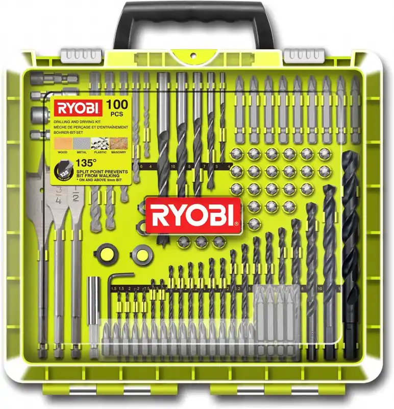 Ryobi Accessoires 5132004666 RAKDD100 Foret de 100 pièces