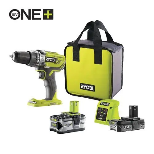 Ryobi 5133003820 R18PD3-242S 18V Perceuse à percussion 50Nm (1x 2.0Ah