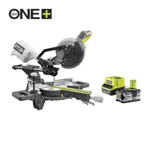 Ryobi 5133005503 RMS18190-140G 18V Scie à tronçonner 190mm + Batterie 4.0 Ah + Chargeur