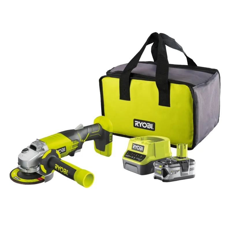 Ryobi 5133004301 R18AG-140S 18V Accu Angle Grinder 115 mm 1x 4.0 Ah