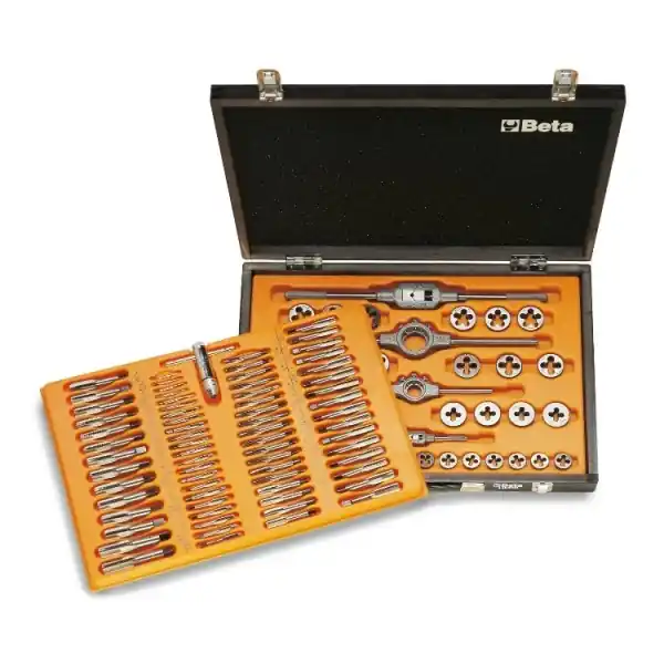 Beta 004460060 446/C110 Jeu de lames de taraudage et de coupe métrique 110 pièces M2-M18 en coffret