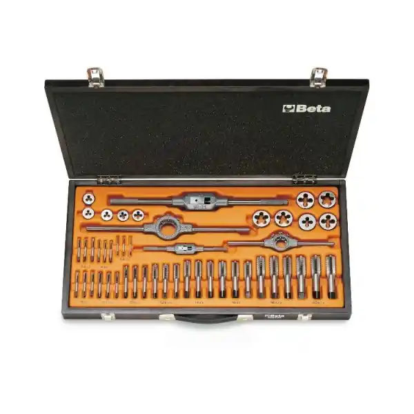 Beta 004460057 446/C48 Jeu de lames de taraudage et de coupe métrique 48 pièces M3-M20 en coffret