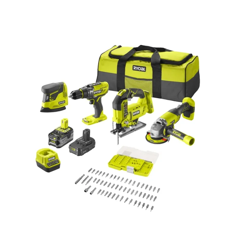 Ryobi 5133004771 R18CK4F-252S Comboset 18 Volt 2.0/5.0 Ah Li-ion