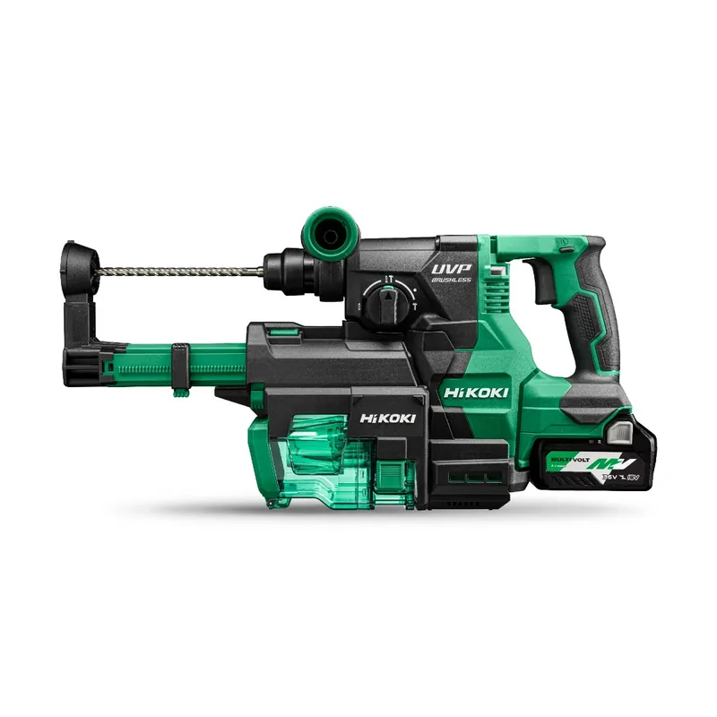 HIKOKI DH3628DAWEZ Marteau Accu Multivolt 36V 2.5Ah en coffret HSC III + Unité d‘aspiration
