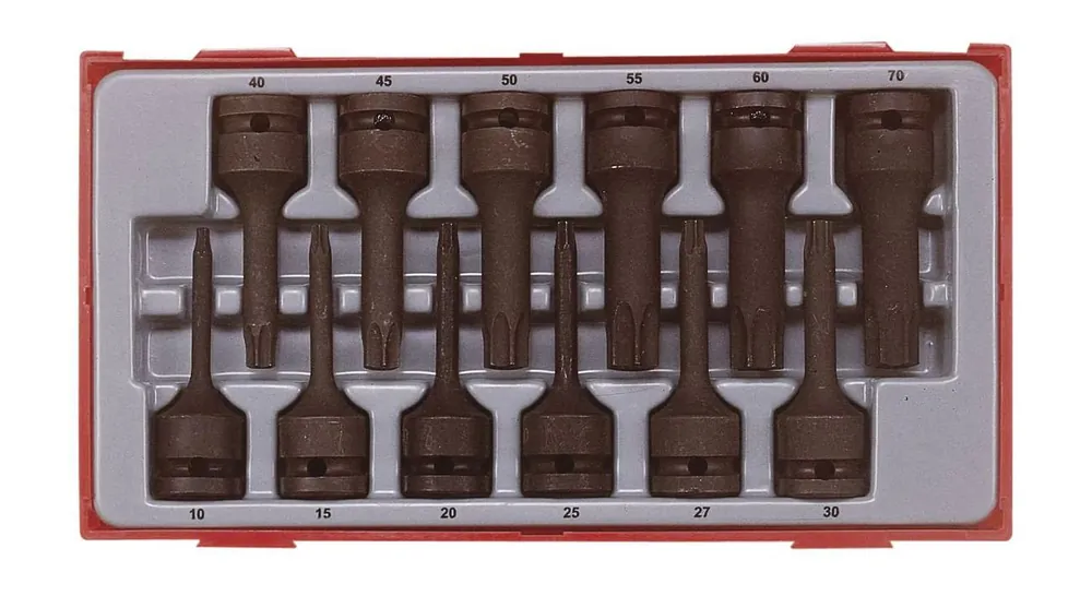 Teng Tools 128130101 Jeu de douilles à chocs 1/2" Tc-tray T10-TX70 12pcs