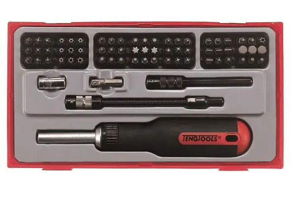 Teng Tools 144030103 Jeu d‘embouts à cliquet Tc-tray 74dlg