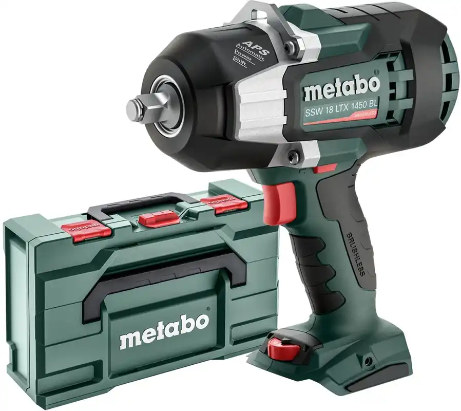 Metabo 602401840 SSW18LTX 1450 BL Clé à chocs sans fil 1/2" 18V excl. batteries et chargeur dans metabox 602401840