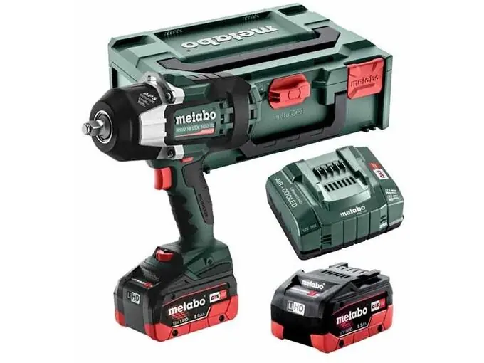 Metabo 602401660 SSW18LTX 1450 BL Clé à chocs sans fil 1/2" 18V 5.5Ah LiHD en metabox